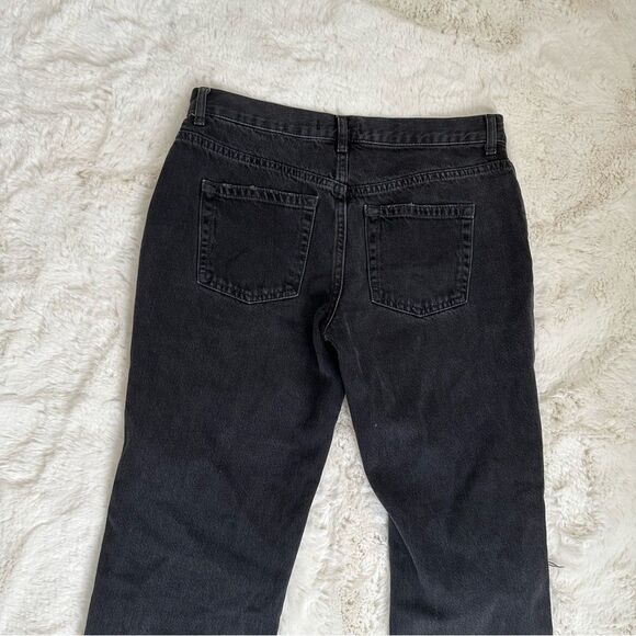 Free People We the Free black cropped flare open knee distressed jeans size 27 - Picture 7 of 8